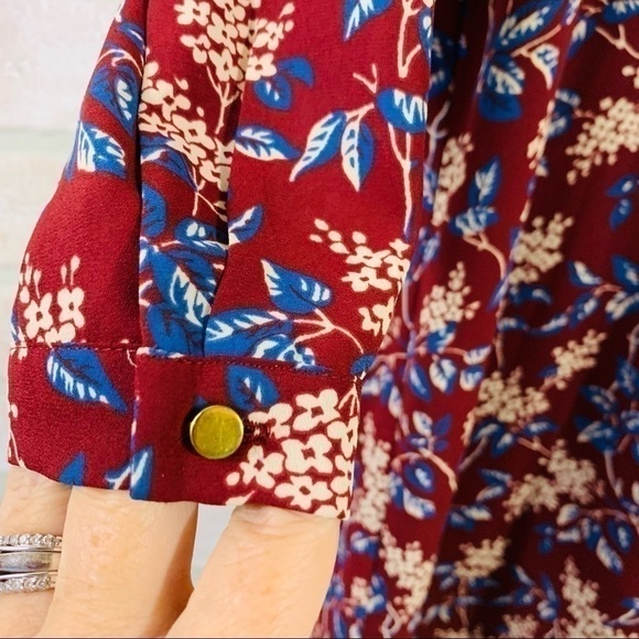 Madewell Button Back Shift Dress in Antique Flora Size XXS - Picture 10 of 12